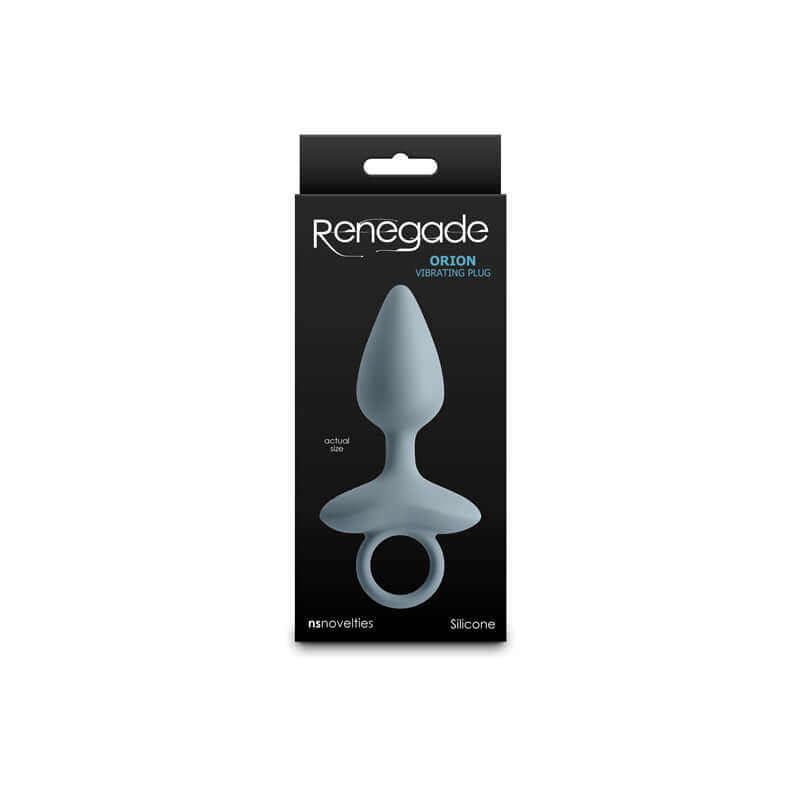 Renegade Orion - Grey - Grey 13 cm USB Rechargeable Vibrating Butt Plug
